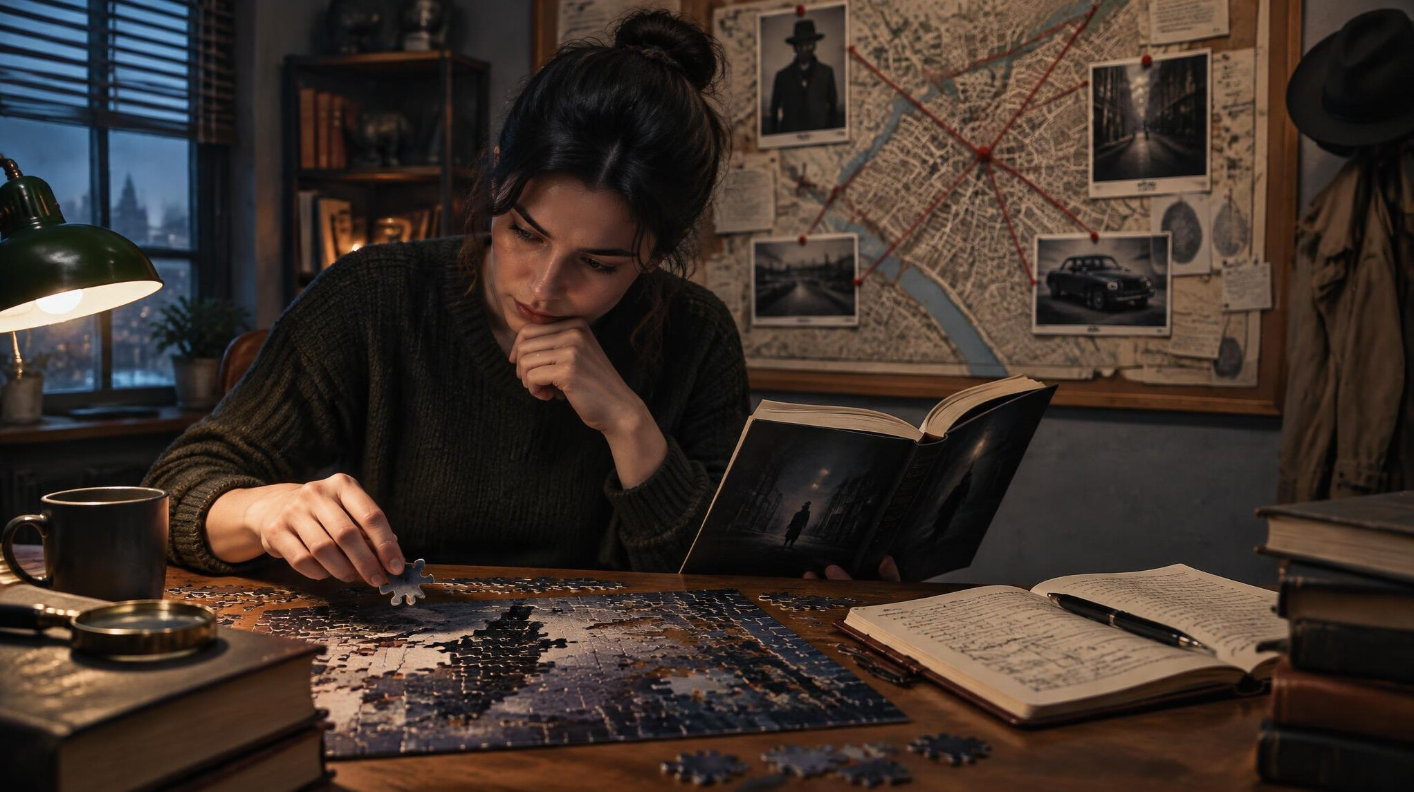 person solving puzzle