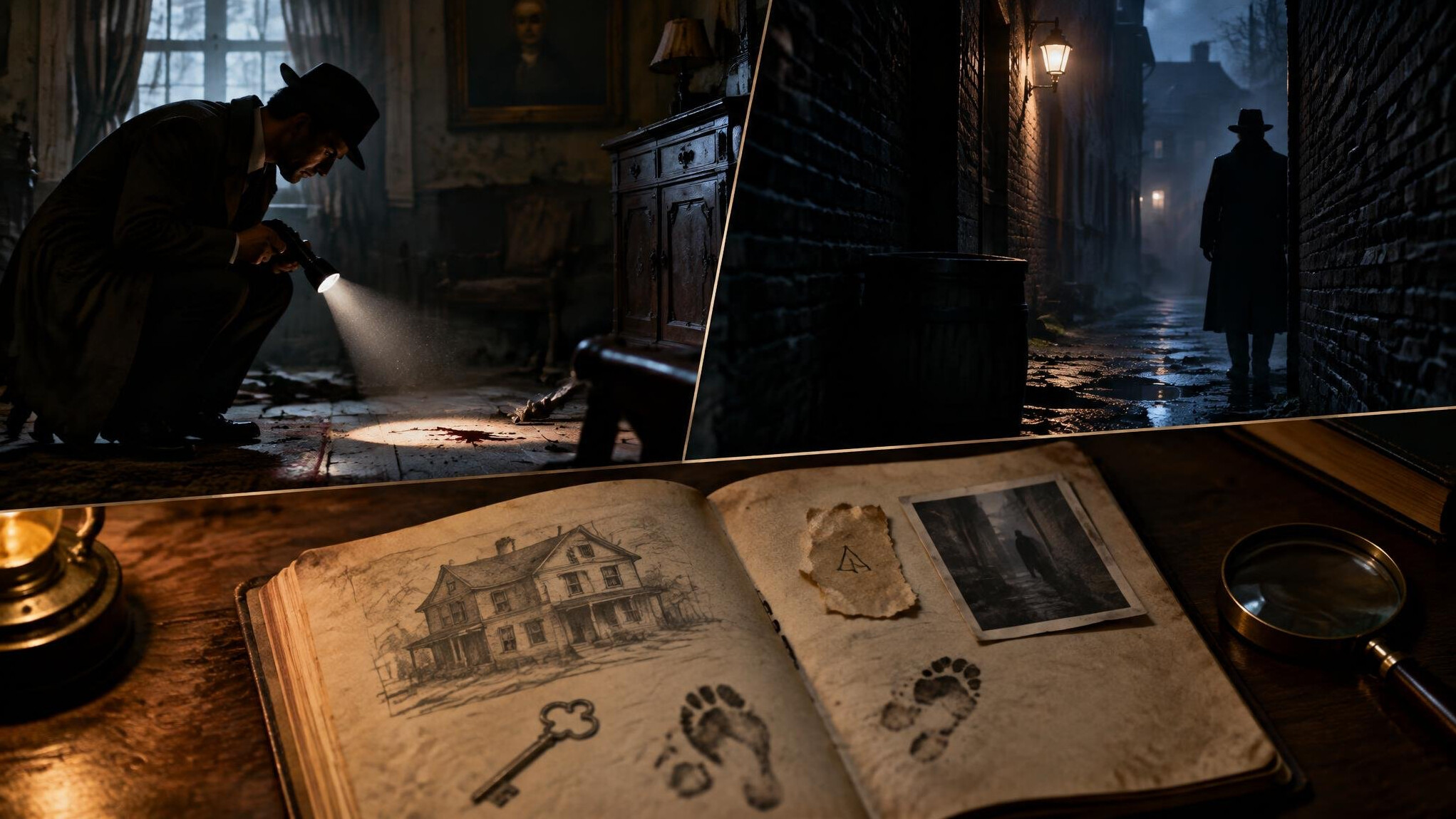 detective investigating scene